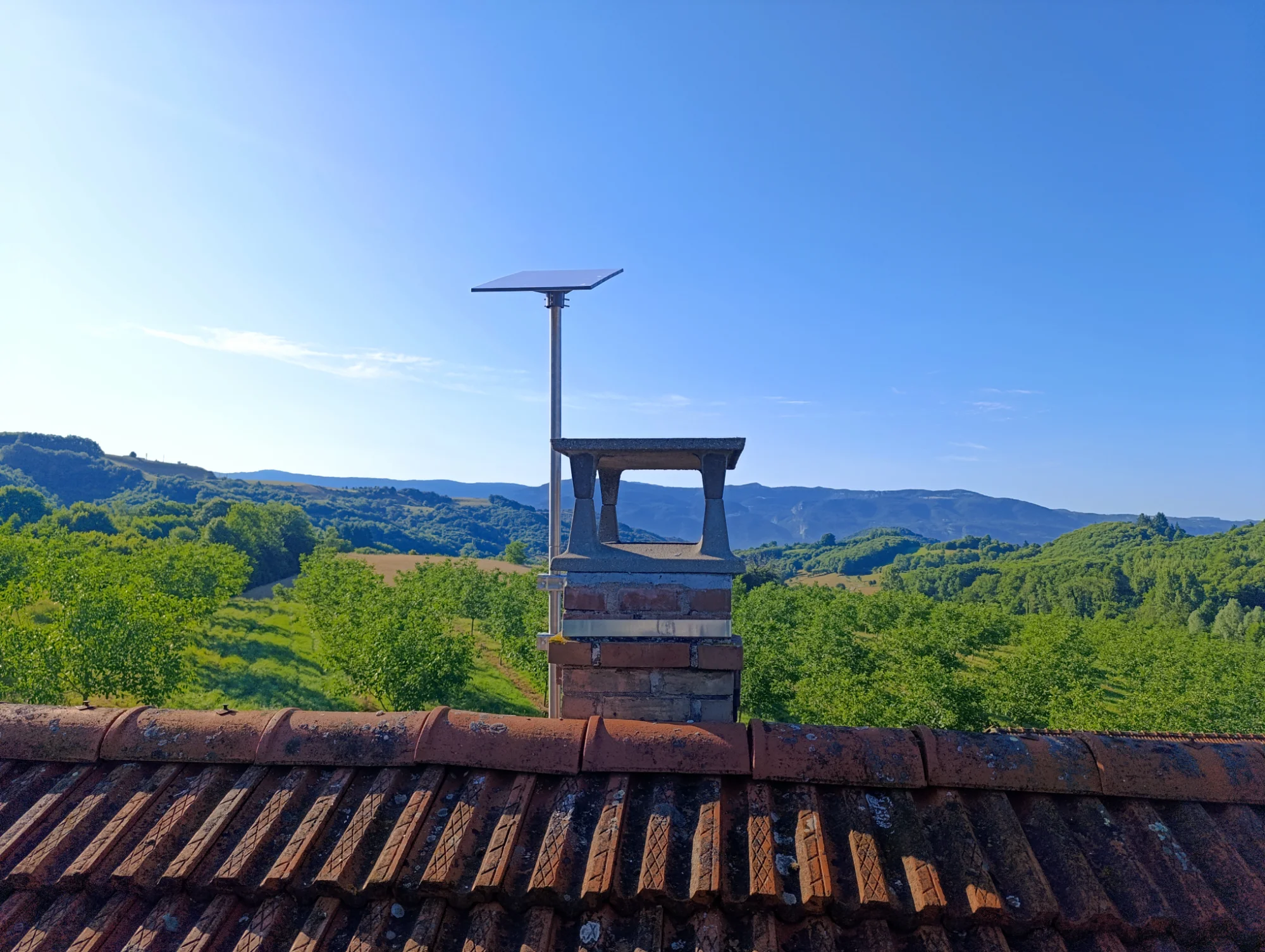 Starlink avec vue montagne